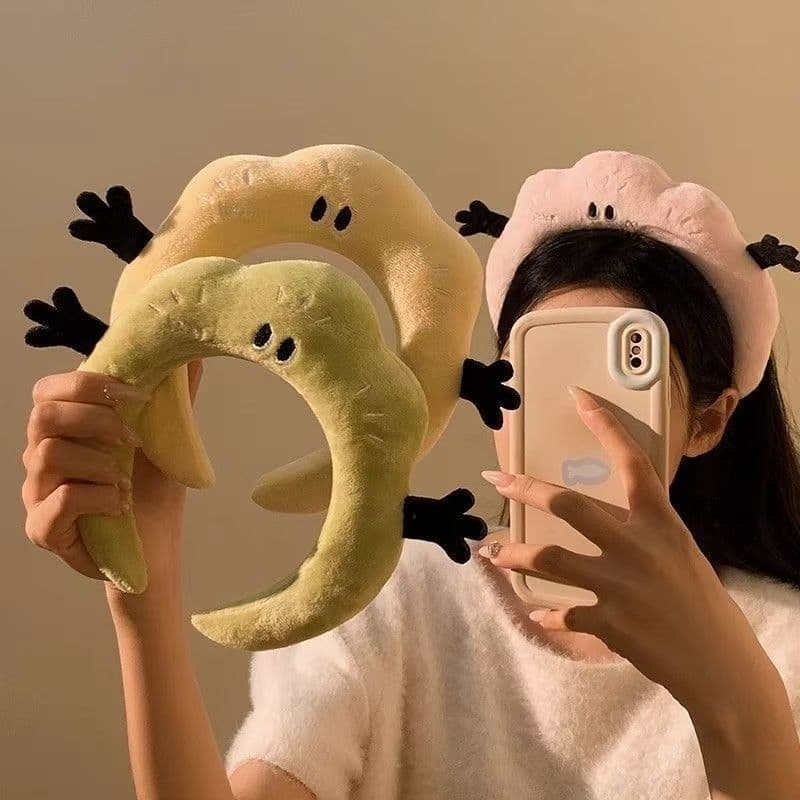 High Crown Cute Quirky Girls Plush New Autumn Winter Headband for Washing Face Hair Accessories Head Hoop Hair Tie