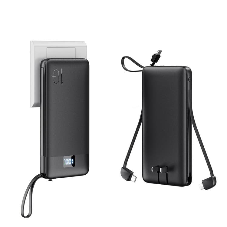 Cross-border self-contained AC plug power bank super fast charging mobile power supply 10000 mAh gift customized LOGO