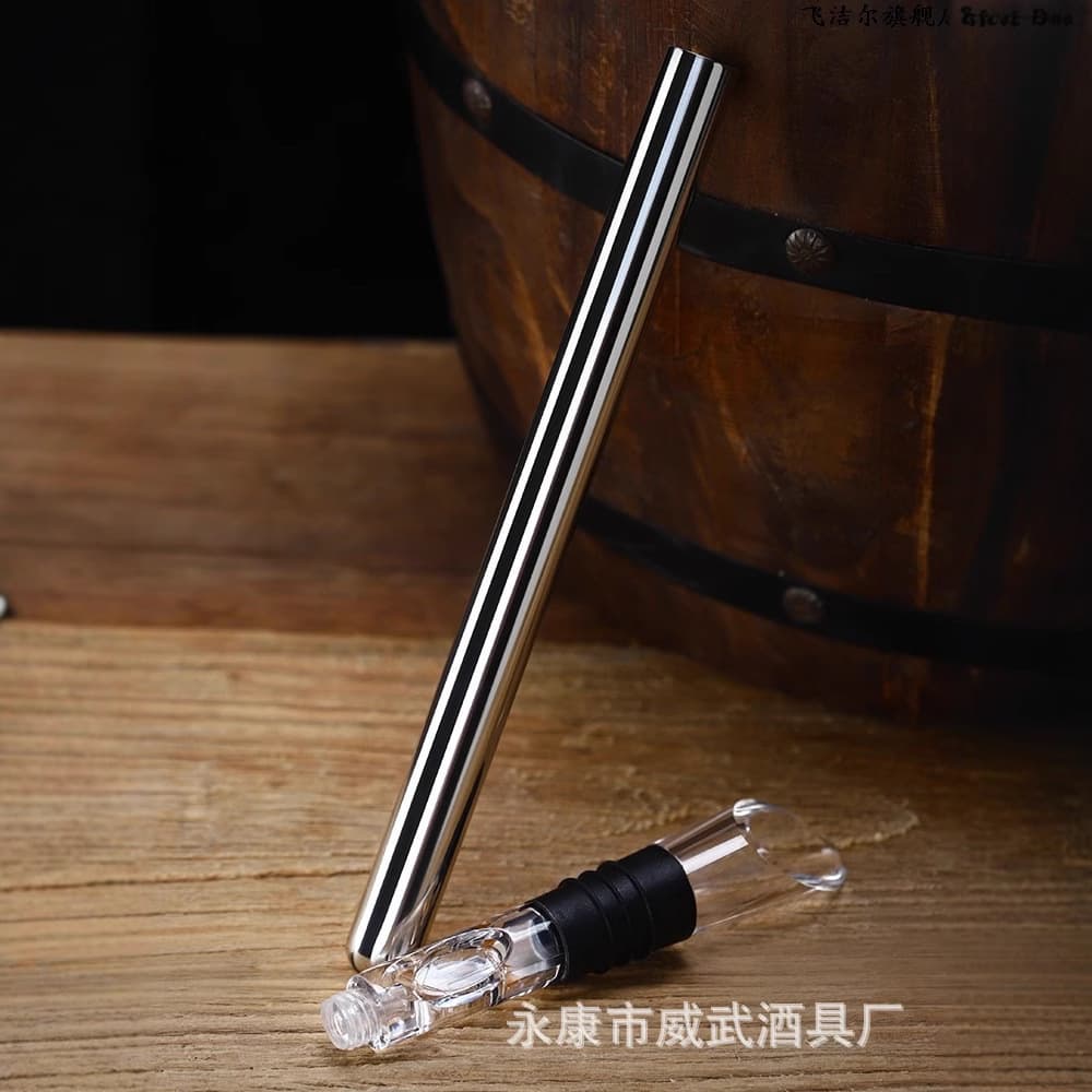 Manufacturer Stock Wholesale 304 Stainless Steel Red Wine Chilling Sticks, Wine Chiller, 3-in-1 Wine Pourer and Chiller