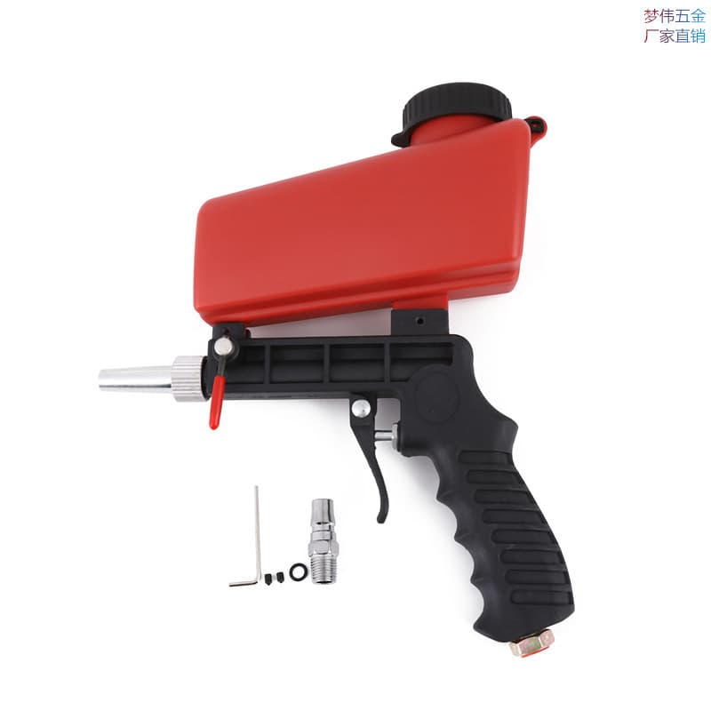 Factory direct sales of pneumatic sandblasting guns in black and blue, various specifications available for customer selection