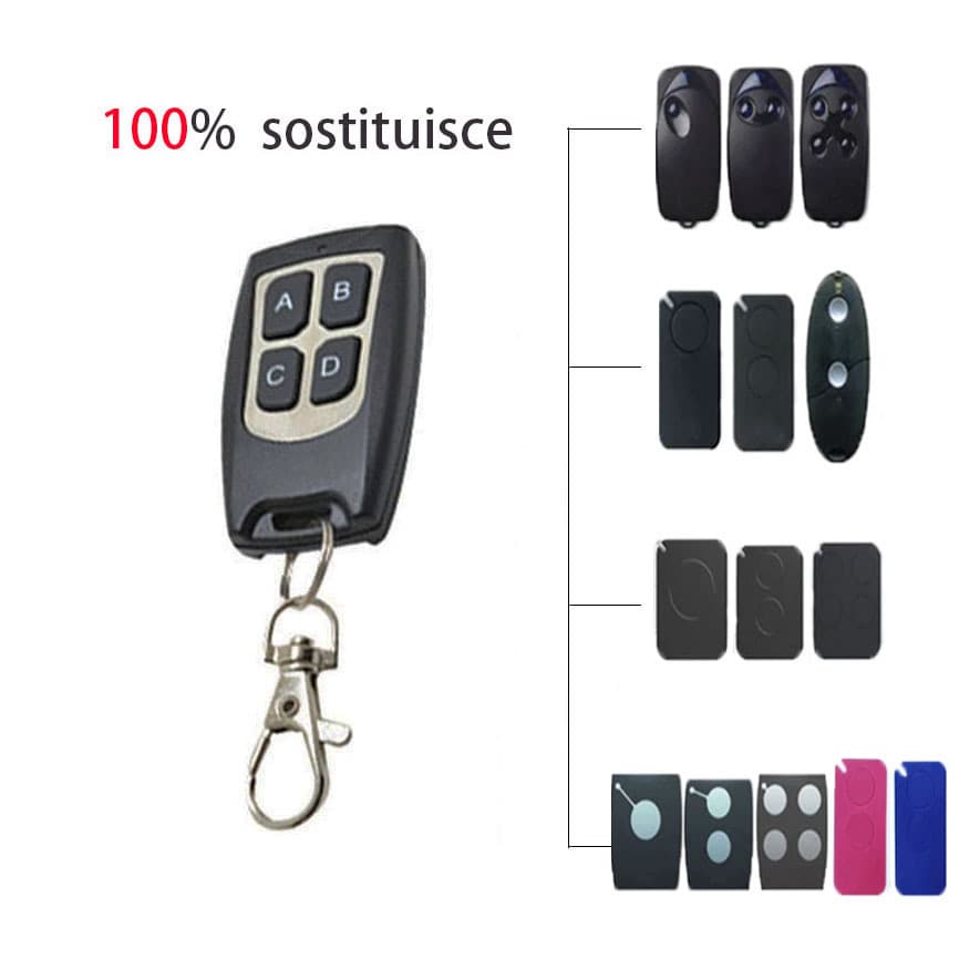 433.92MHz 4-Key Compatible Garage Door Remote for FLO4R/FLO2RE/INTI Roller Shutters