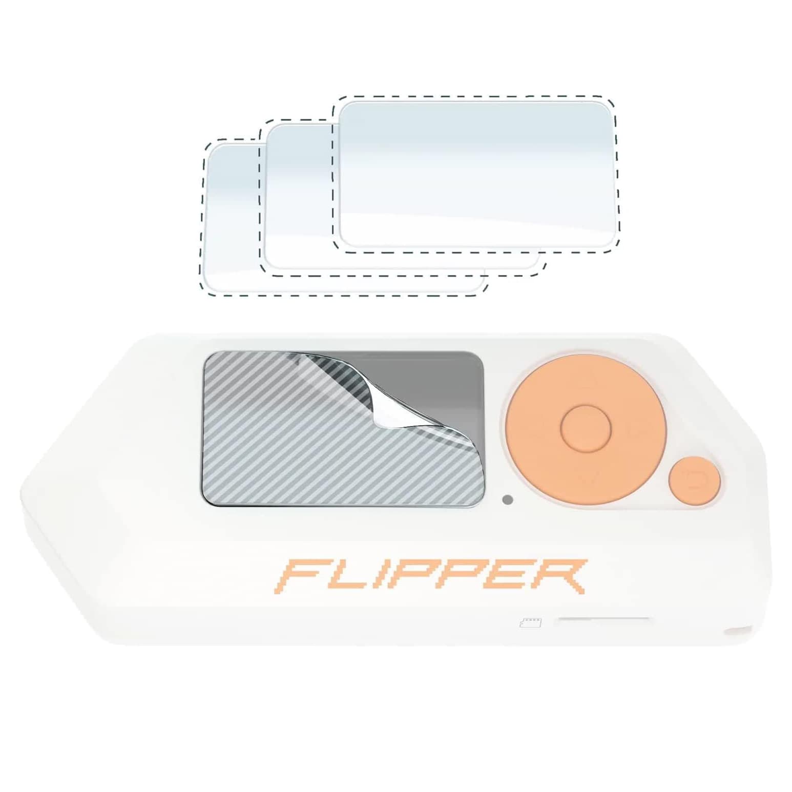 Flipper Zero Protective Film Accessories Electronic Pet Dolphin Game Console Screen Protector 3-Pack
