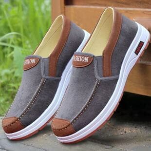 Old Beijing Men's Shoes Spring Summer New Men's Casual Shoes Slip-On Breathable Canvas Shoes Middle-Aged and Elderly Comfortable Walking Shoes