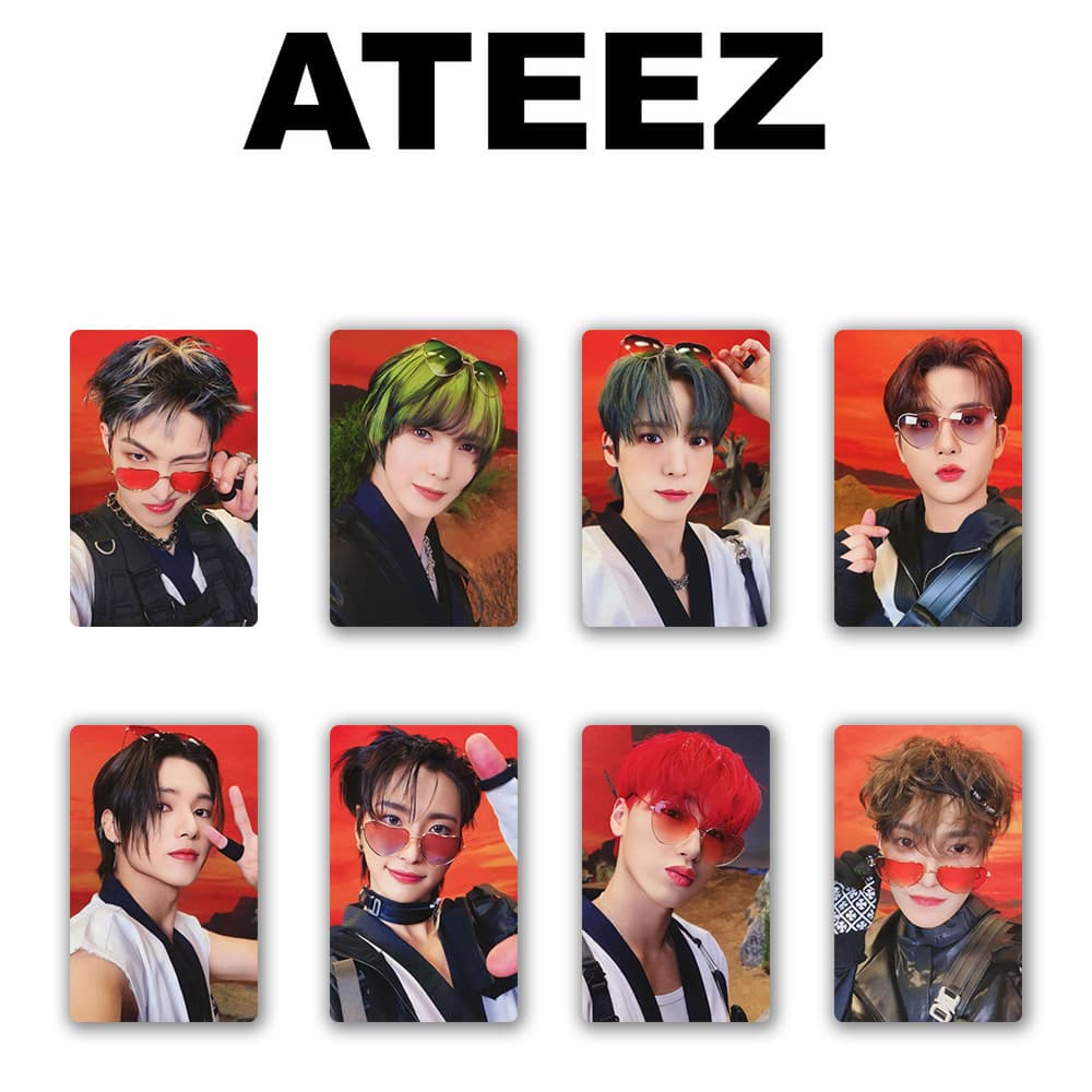 Ateez Ep.Fin Will Album Special Bonus Small Card Apple Music Collectible Souvenir Soft Cute Cured Style Learning Scene