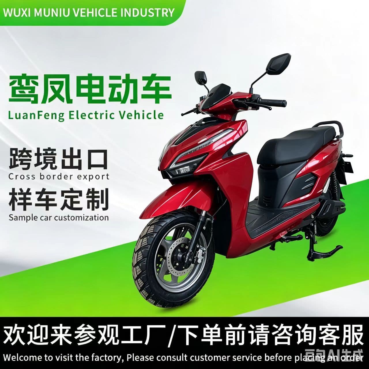 Luanfeng Electric Motorcycle High Power Electric Scooter High Speed Long Range Adult Electric Moped Commuter