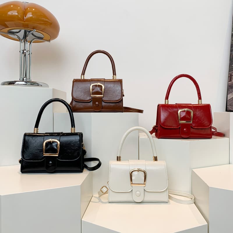 2024 New Stylish Elegant Small Square Bag Simple Retro Handbag Fashionable Crossbody Shoulder Bag for Women