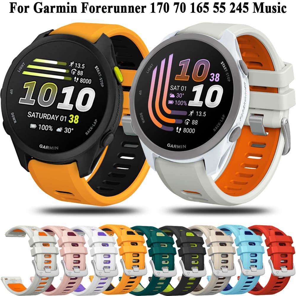 Suitable for Garmin Forerunner 70 official same silicone strap and Garmin 170 two-color silicone replacement strap