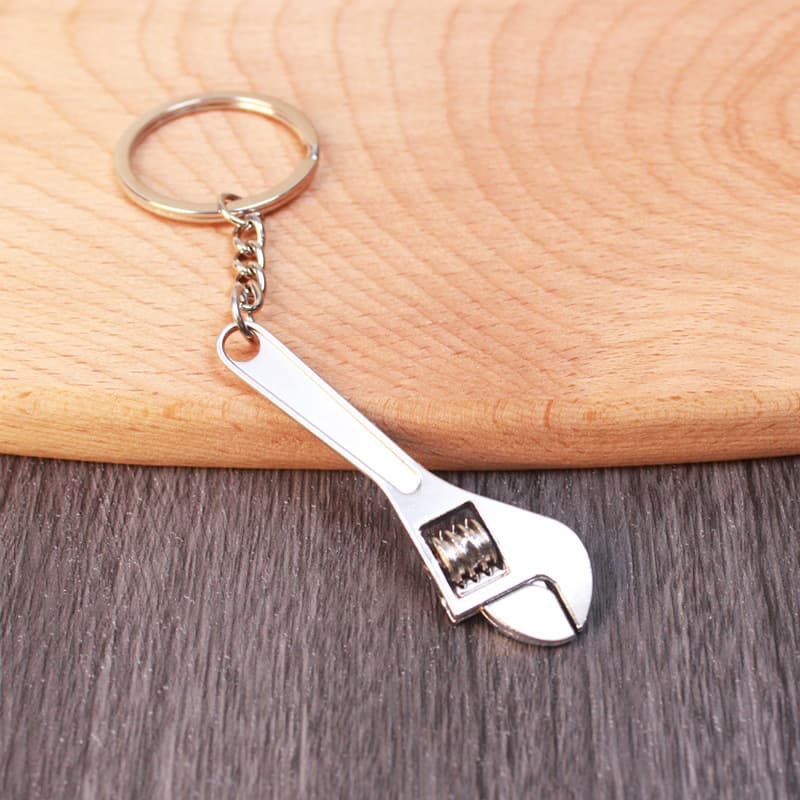 European and American Jewelry Cross-Border Creative Multi-Function Tool Keychain Wrench Hammer Shovel Keychain Pendant Small Gift