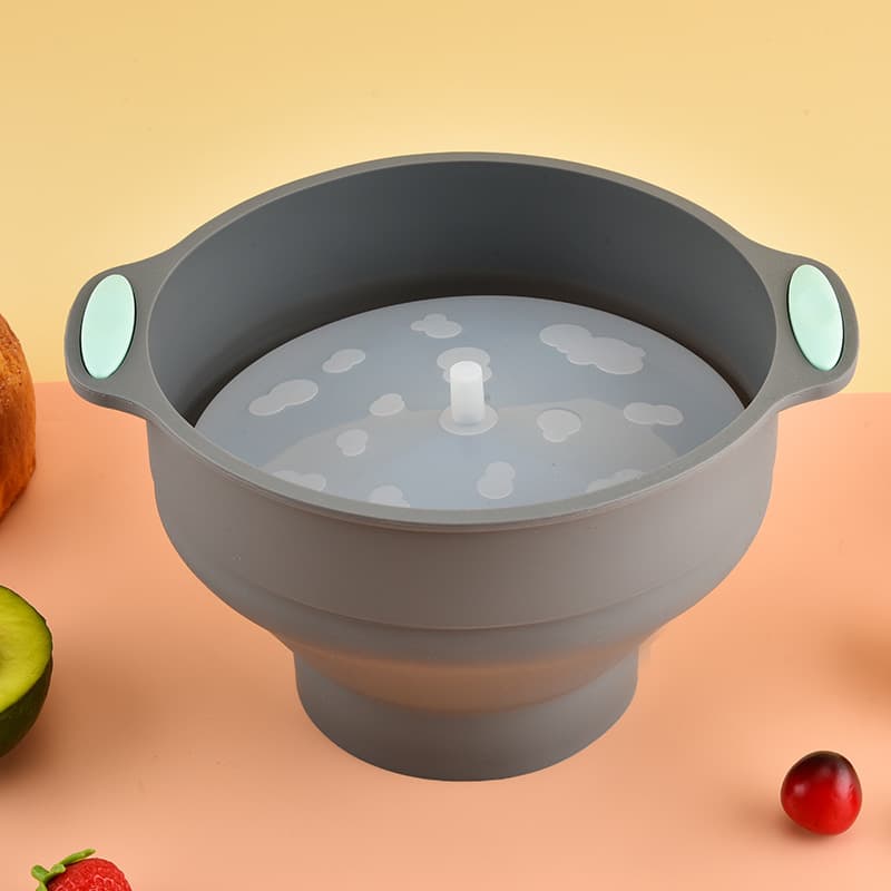 Round silicone baking oven tray popcorn tray bowl mat air fryer oil filter tray cake mold