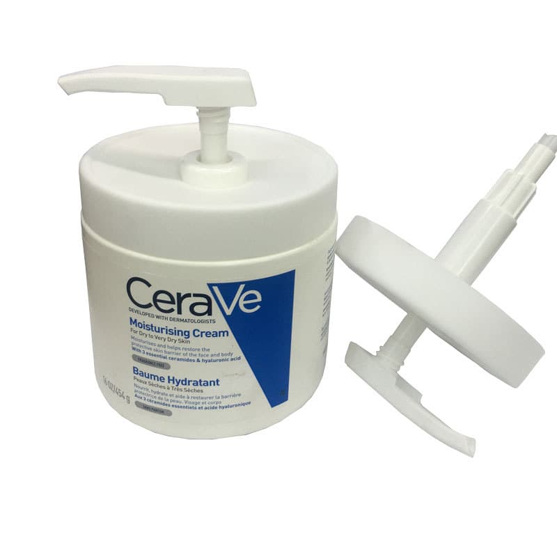 New Thick Cream Large Cap Compatible with CeraVe Pump Head Body Lotion 454g Refillable Round Press Pump in Stock