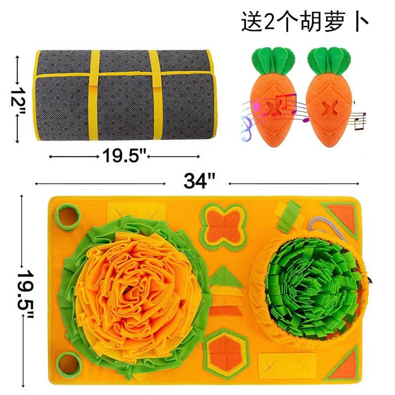 In Stock Large 50*85CM Pet Snuffle Mat Indoor Cat Dog Foraging Dog Stress Relief Puzzle Treasure Hunt Toy