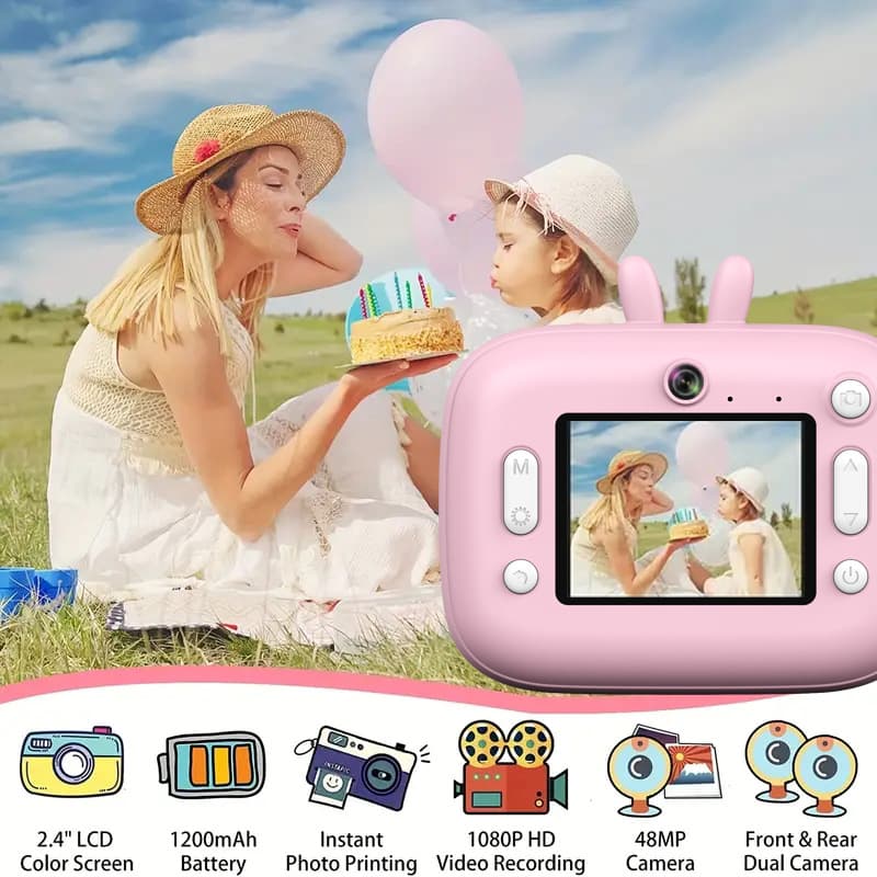Export Instant Print Kids Camera Thermal Paper Print Camera Digital Camera Photo Printer Film