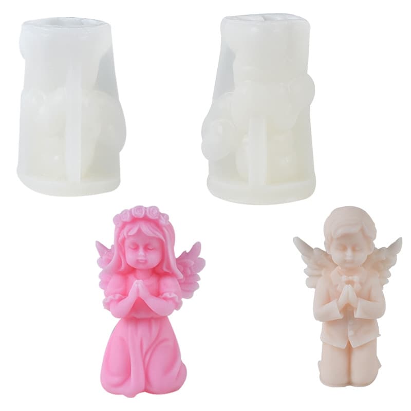 New Angel Aromatherapy Candle Silicone Mold for Boys and Girls DIY Handmade Gift Candle Making Silicone Mold