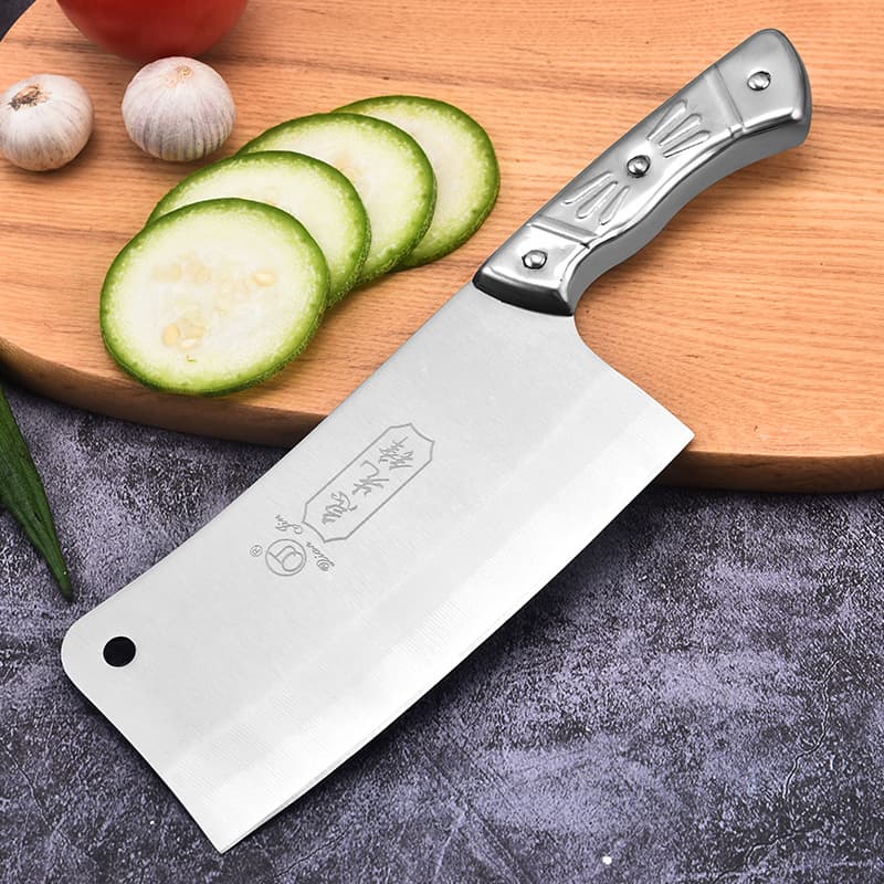 Factory Wholesale Steel Handle Chopping Knife Home Kitchen Vegetable Meat Slicer Stainless Steel Bone Chopper Kitchen Knife