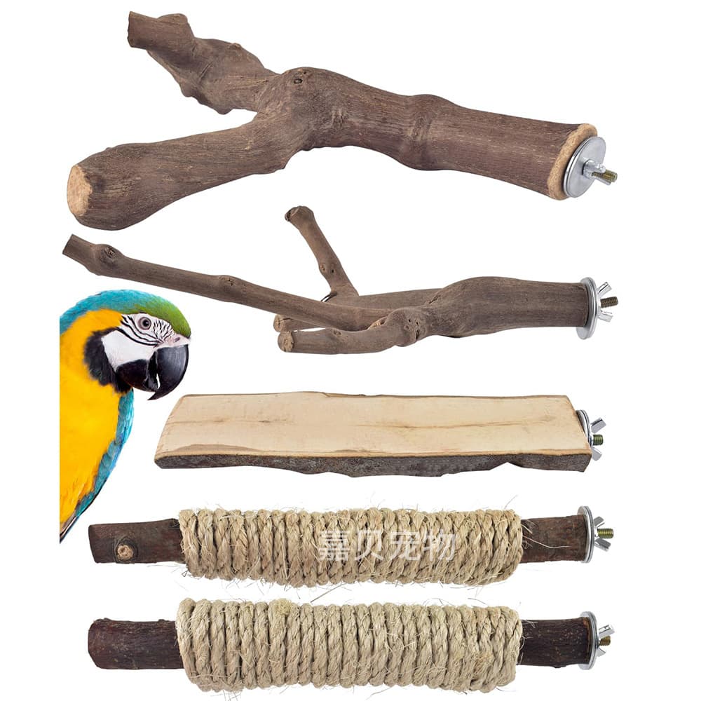 Parrot Perch Set, Jump Board, Hemp Rope Perch, Cross-border Amazon