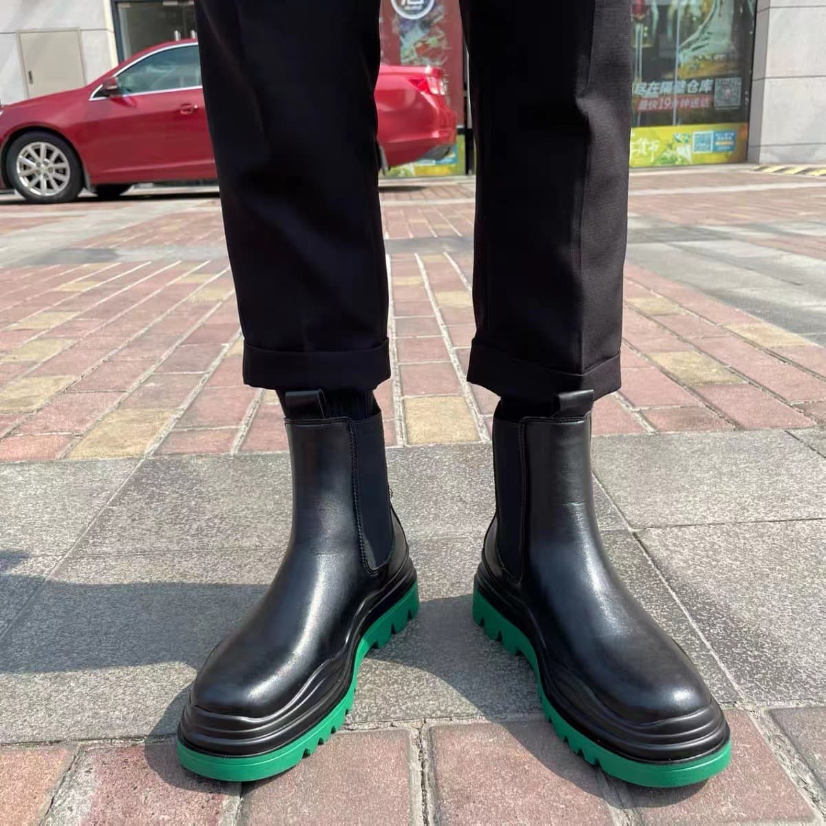 2022 Autumn/Winter New Martin Boots Men's Chelsea Boots Mid-calf Smoke Boots Fashionable Men's Boots