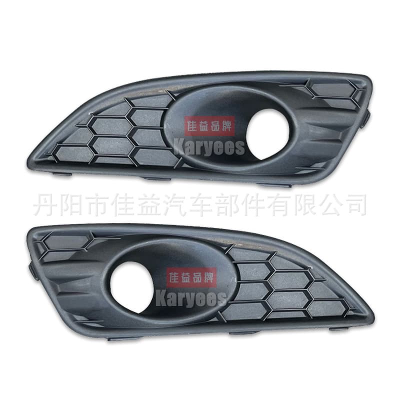 Suitable for Ford Fiesta 13-17 Fog Light Frame Leather Pattern Bright Black Fog Light Frame Fog Lampshade Honeycomb Paint