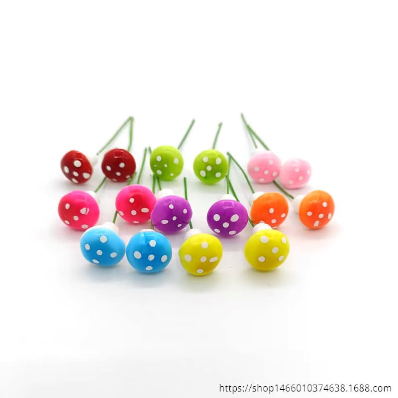 Artificial Foam Small Mushrooms Miniature Scenery Colorful Mushrooms Mini Landscape Pot Succulent Plantings Christmas Bonsai Accessories