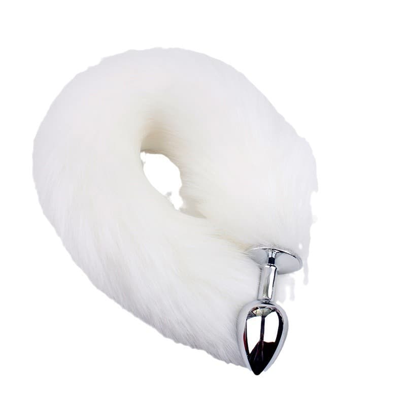 Full Body Cat Dog Rabbit Tail Fur Ball Butt Plug Anal Metal Anal Plug Dilator SM Elastic Sex Toy