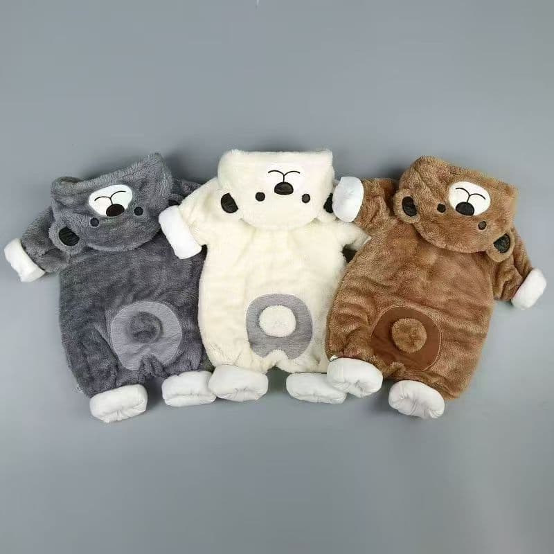 Newborn Baby Winter Hooded Romper, Unisex Infant Going-Out Bodysuit, Crawling Suit for 0-1 Year Old