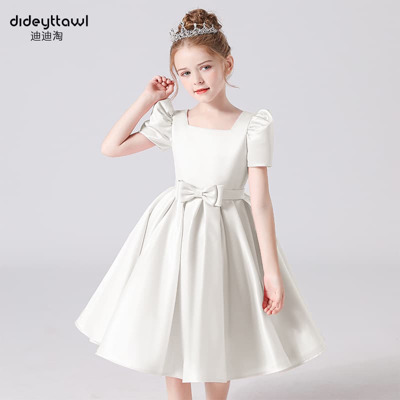 Children's Princess Dress Piano Performance Gown Girls Group Stage Outfit Flower Girl Wedding Hostess Tutu Skirt