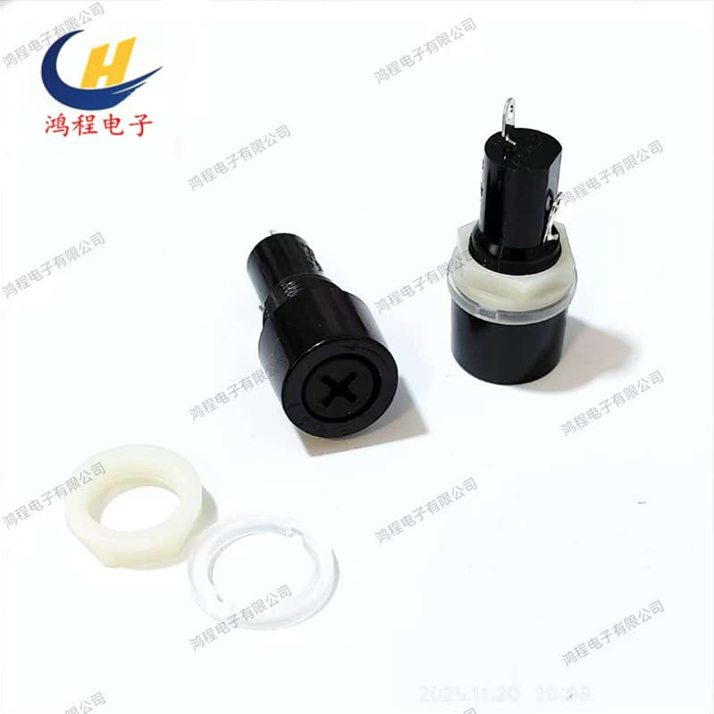 MF528 Fuse Holder 5X20 Fuse Tube Holder Cross/Slotted Type 10A250V with 12mm Aperture
