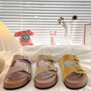 Thick Sole Slippers for Women, Birkenstock Style, French Summer Slippers 2025 New Outdoor Sandals, Premium Look
