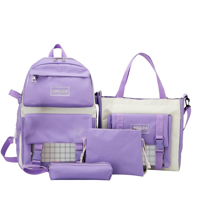 Student schoolbag female trendy primary school student campus three to five or six grade junior high school decompression versatile fashion backpack backpack