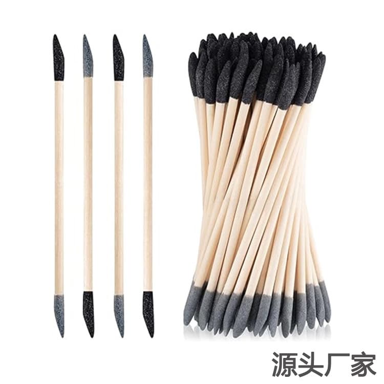 In-Stock Cross-Border Hot Seller Wooden Double-Ended Sanding Stick Wooden Pick for Nail Crevice Cleaning Manicure Tool