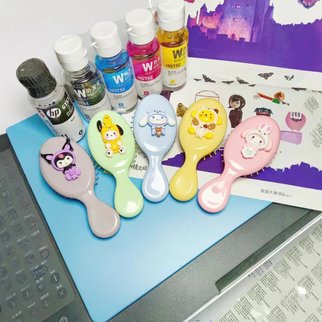 Cute Cartoon Mini Air Cushion Comb Small Massage Comb Girl Air Bag Comb Portable Children's Hair Comb