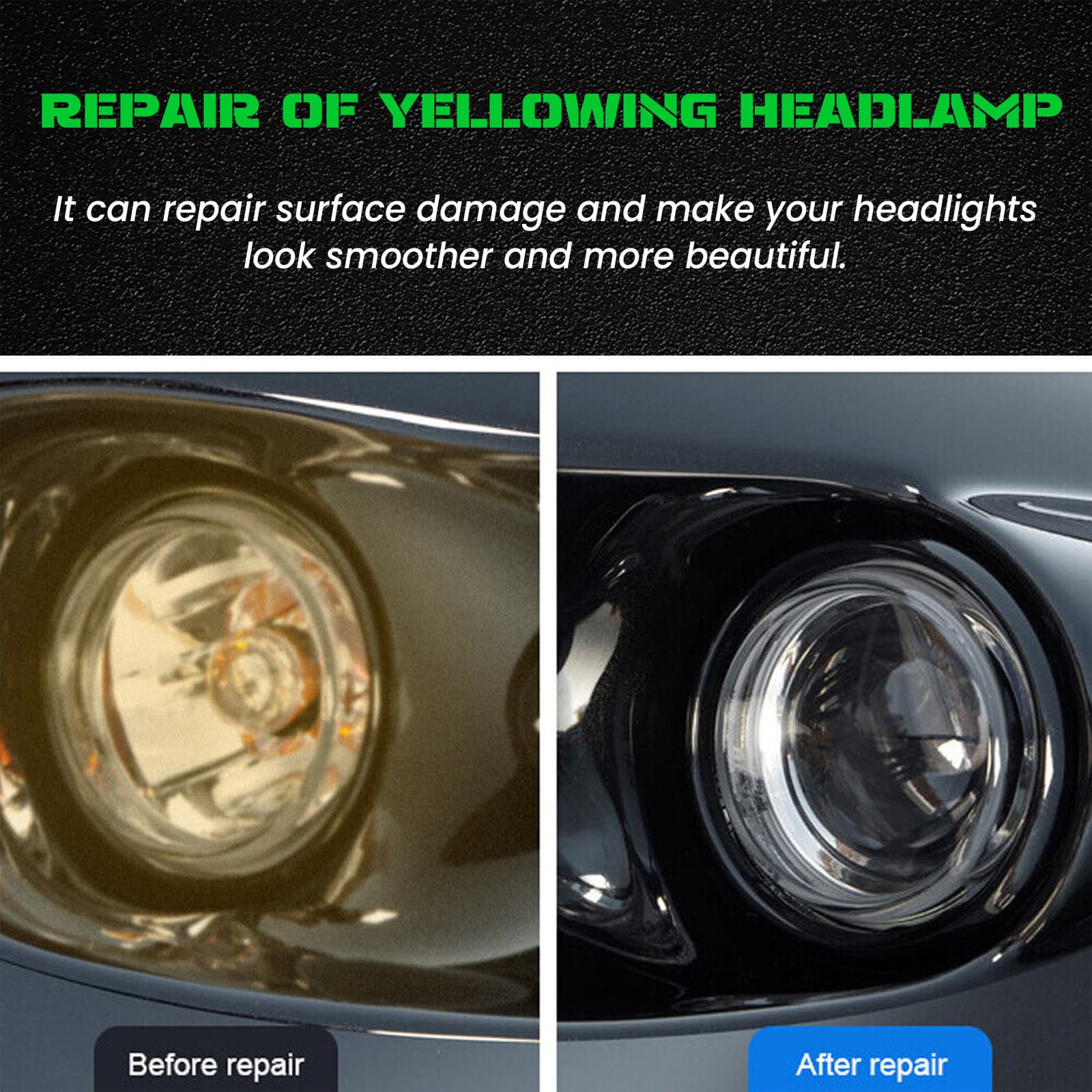 Homonth Car Headlight Care Kit, Automotive Headlight Scratch Repair & Restoration Coating Agent
