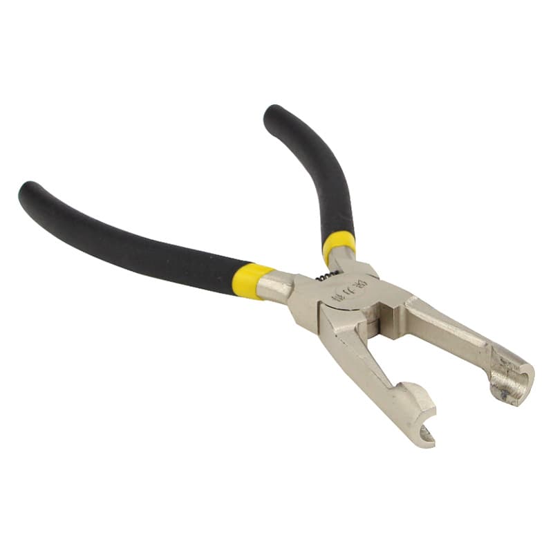 Clamping pliers for exposed lettering, illuminated lettering, LED clamping, large character clamping pliers for perforating LED beads, exposed sockets, and LED insertion.