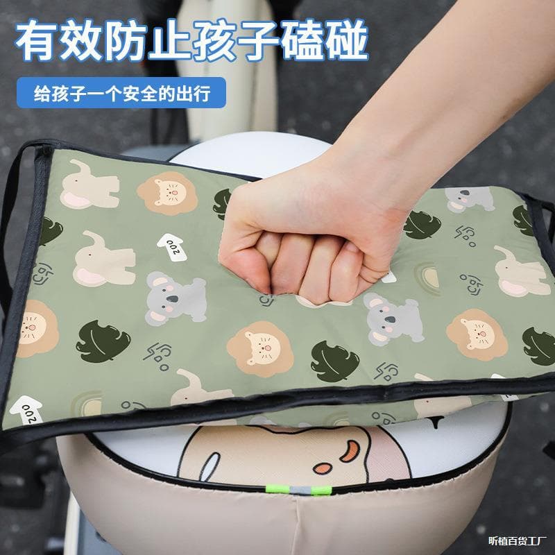 Electric motorcycle front child seat head protection pad, thickened sponge, electric scooter baby head protection pad