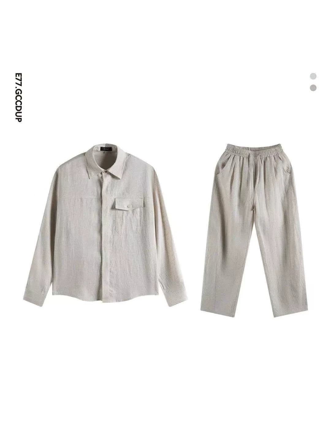 New Fashion Trendy Versatile Comfortable Light Luxury Simple Designer Men's Personality Youthful Cool Two-Piece Set