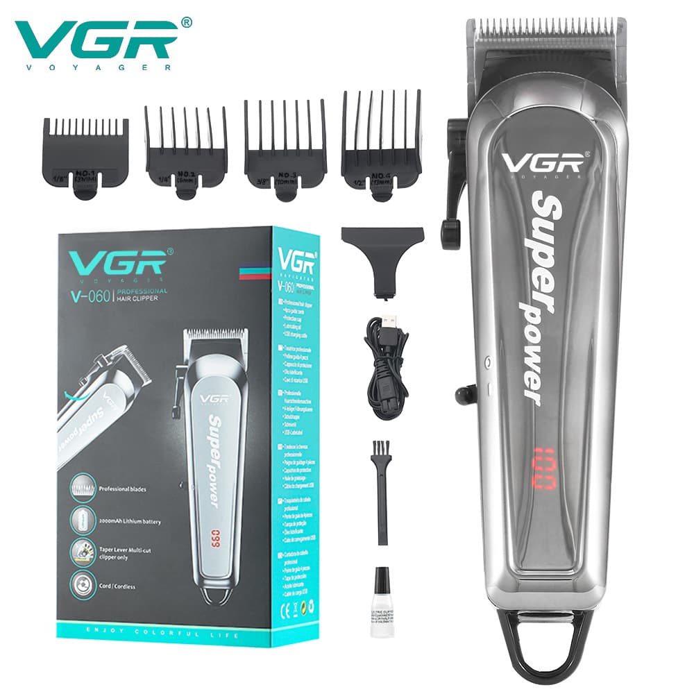 VGR060 Cross-border New Electric Hair Clipper with Guide Comb, Home Use Hair Trimmer
