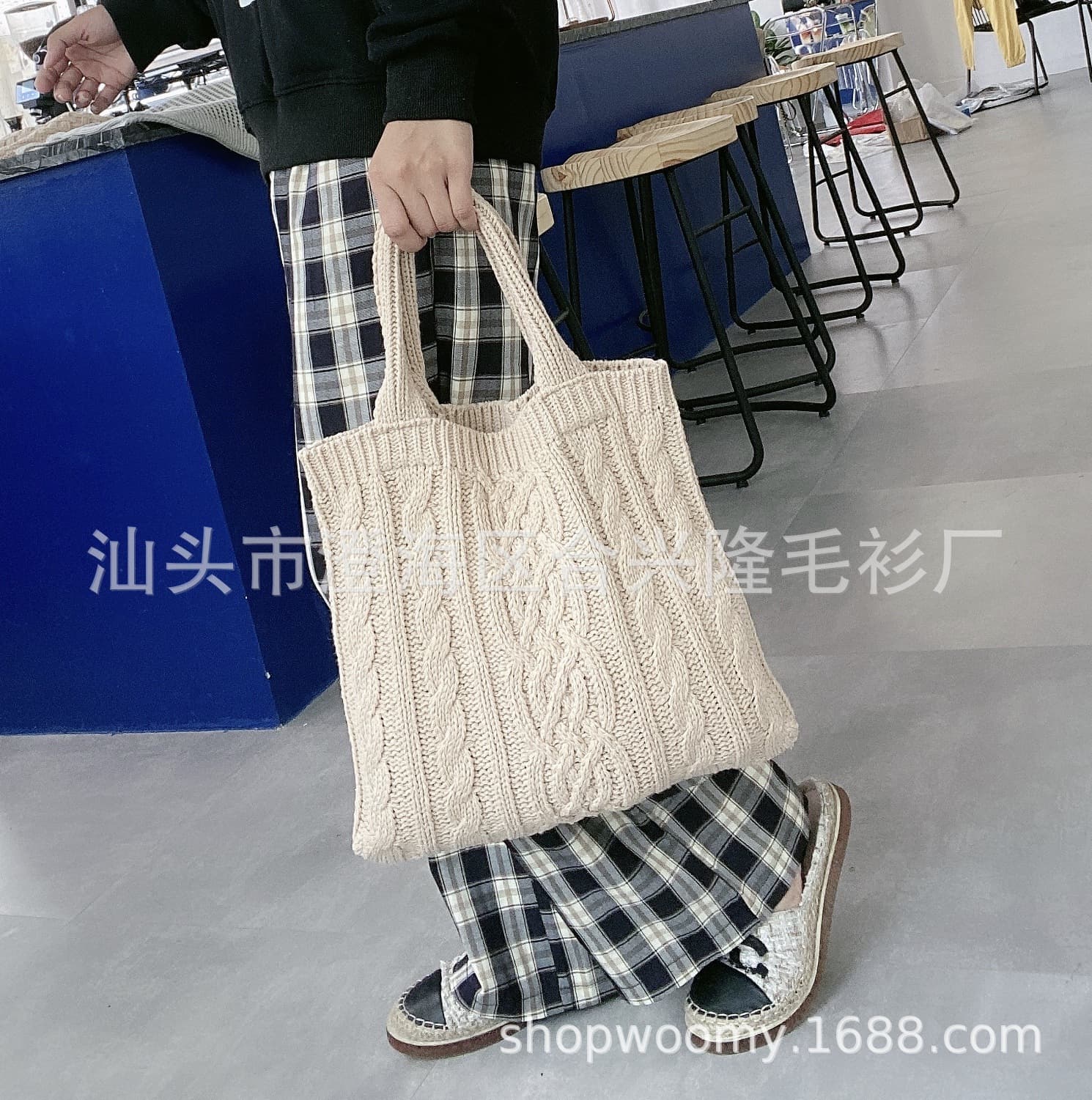 Amazon eBay New Versatile MINI Jacquard Knitted Bag, Mini Shopping Tote Limited Edition Handmade Tote Bag