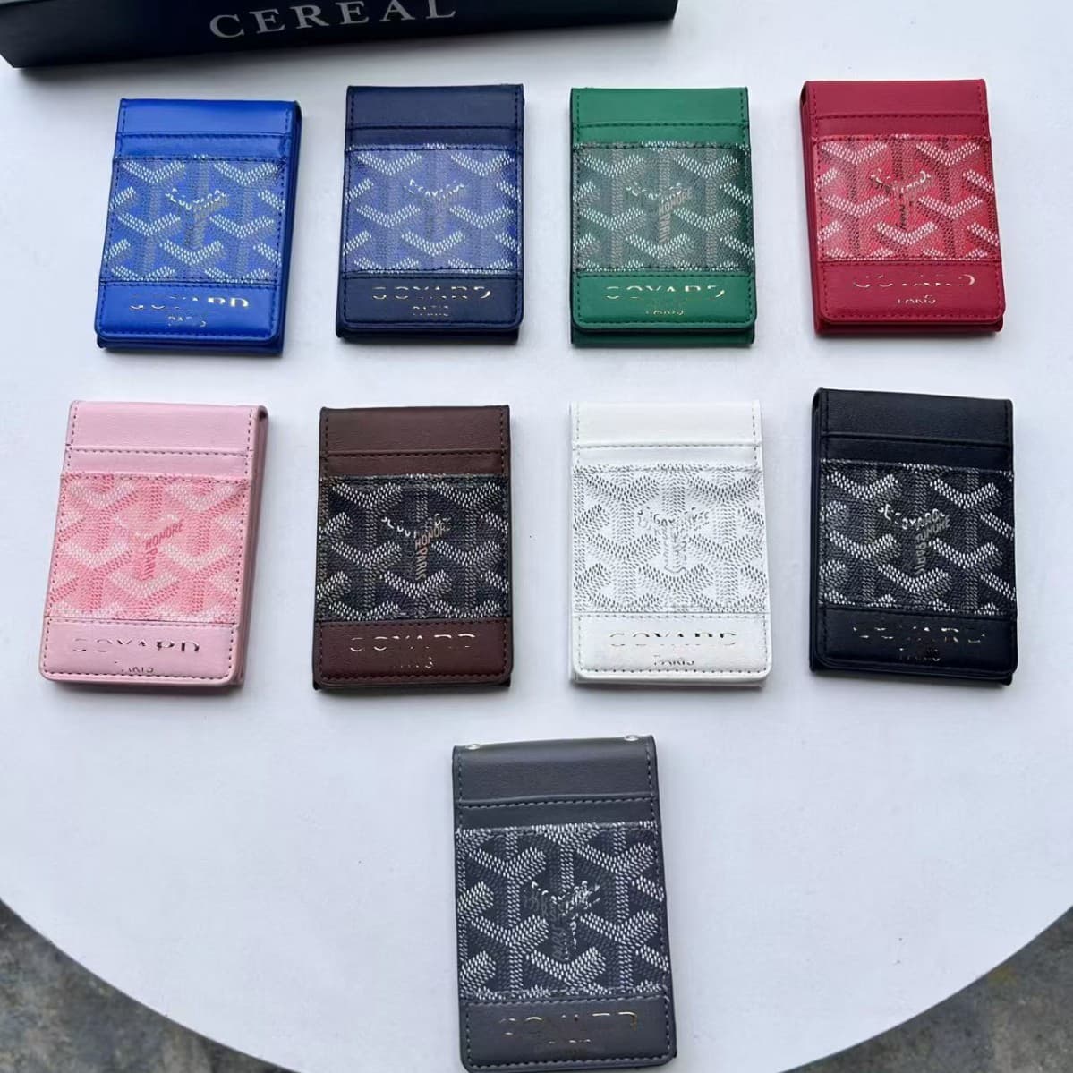 New Dog Tooth Luxury Card Holder, Convenient ID Card Bank Card Name Card Organizer Leather Case Multi-Slot Card Clip Card Holder