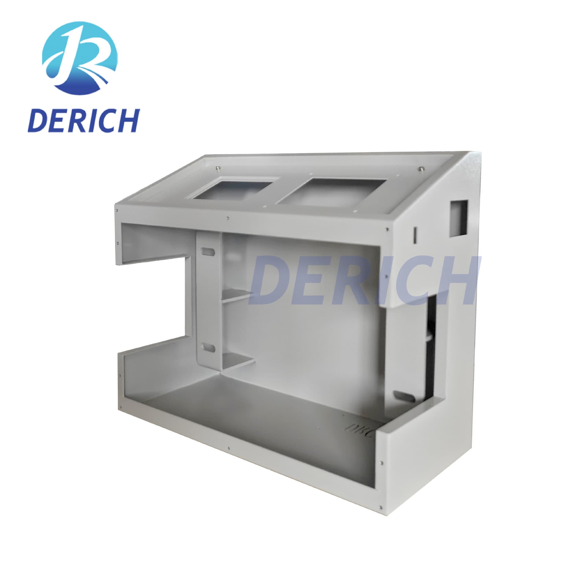 Custom equipment enclosures, sheet metal processing, made-to-order from drawings or samples, outdoor cabinets and racks, waterproof and dustproof.