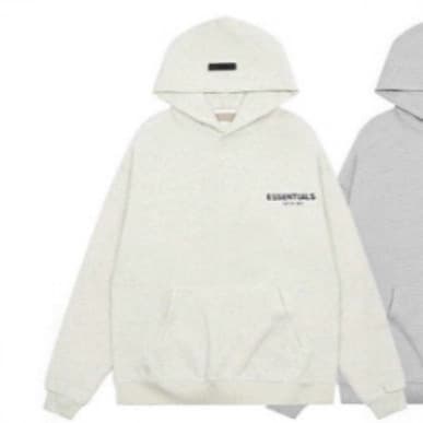 Autumn and winter FOG multi-line ESSENTIALS flocked letter hoodie sweatshirt, loose velvet jacket for men and women couples