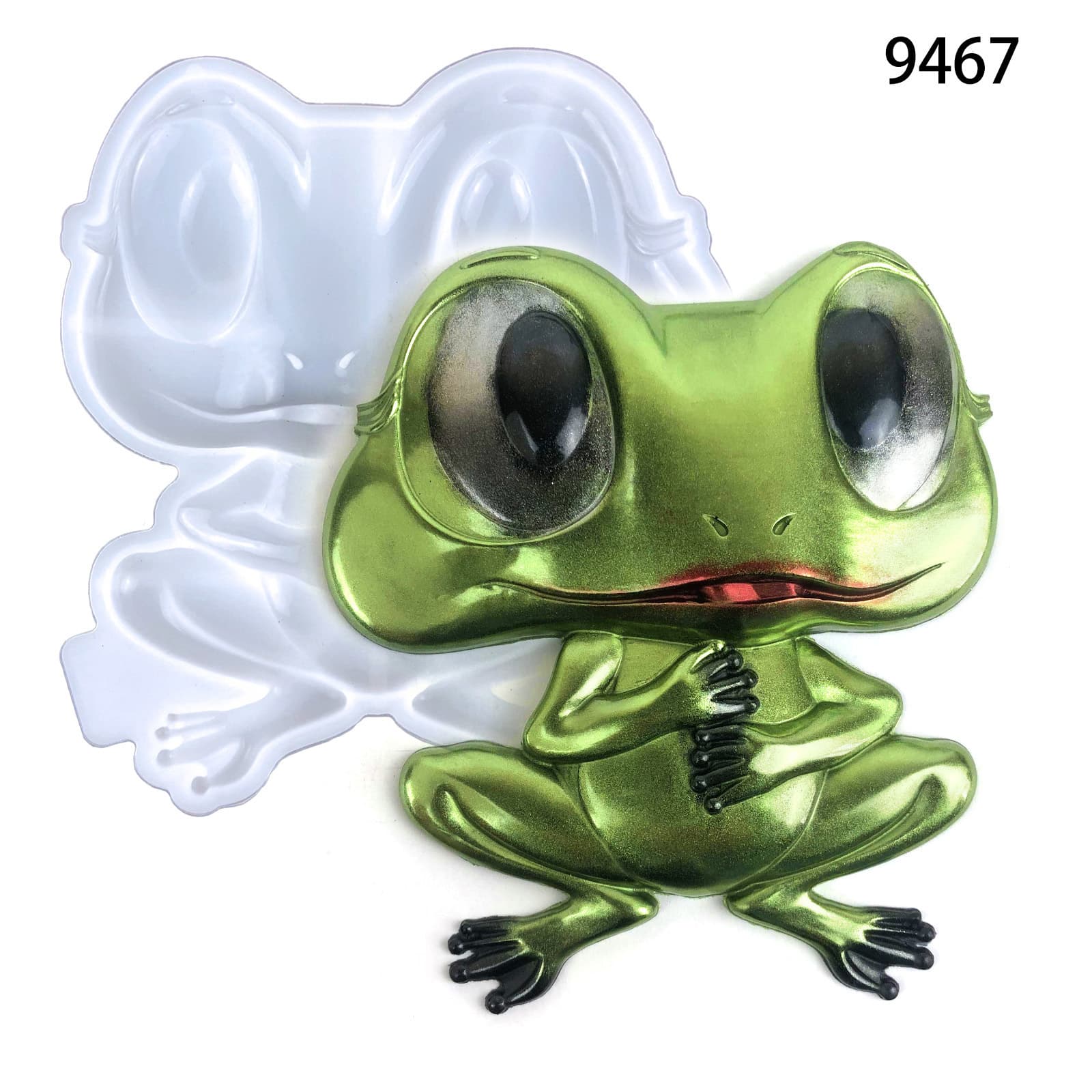 Frog Pendant Silicone Mold DIY Living Room Wall Sticker Creative Home Decoration Semi-3D Frog Resin Mold