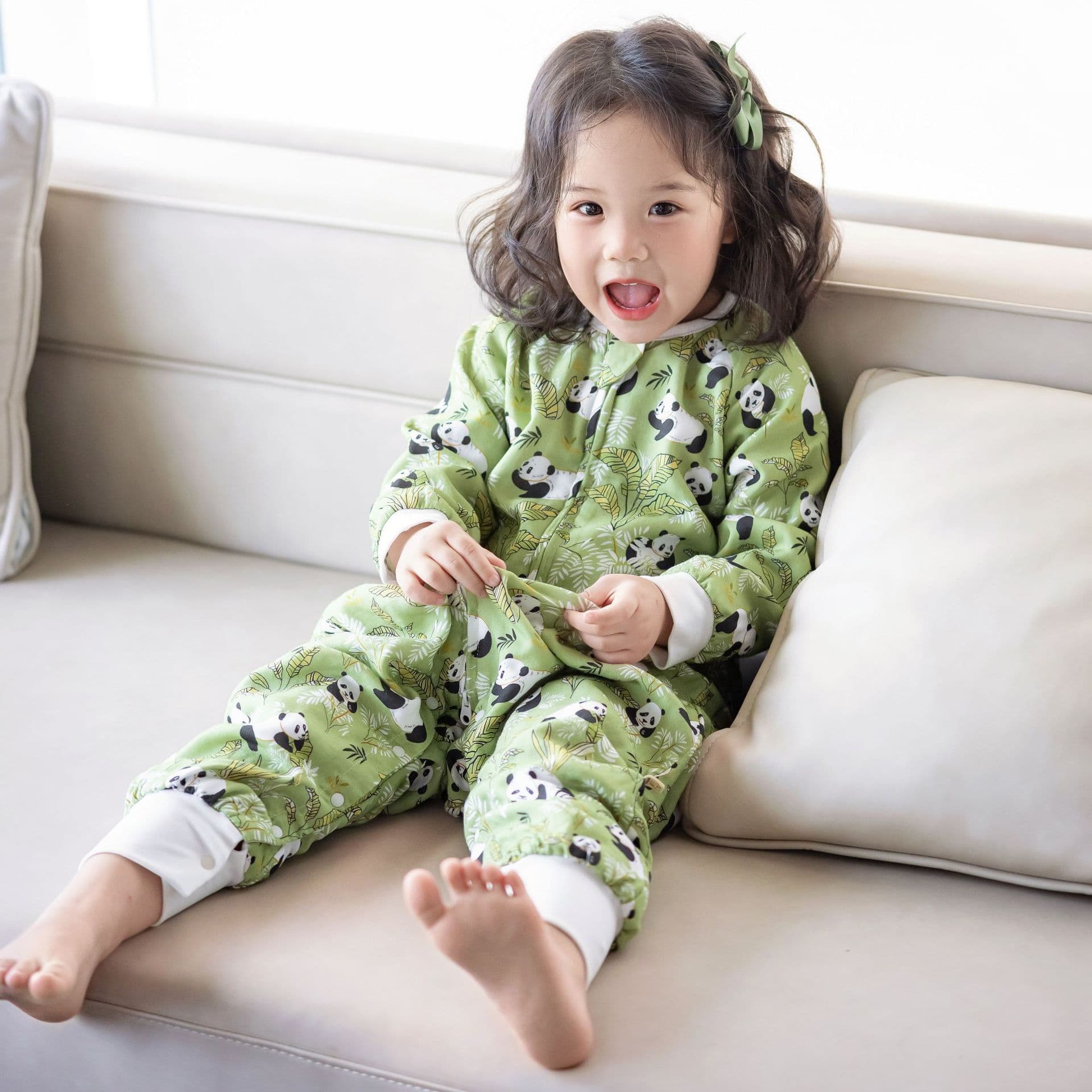 Baby Stormi Infant Separate Leg Four-Layer Bamboo Fiber Gauze Sleep Sack Spring Autumn Winter All-Season Sleep Sack