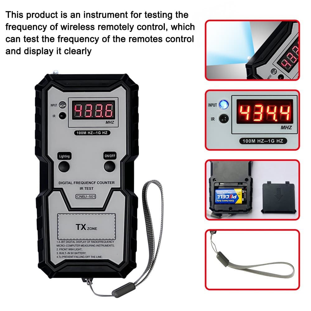 Key Infrared Frequency Tester for Car Key Frequency Band Detection