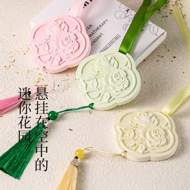 Wardrobe Car Chinese Style Scented Plaster Hanger, Closet Bedroom Long-Lasting Air Freshener