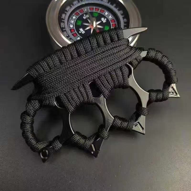 Knuckle Duster Straight Tiger Finger Knuckle Ring Tiger Paper Tiger Weapon Self-Defense Car Use Women's Window Breaking Outdoor Survival Punch Buckle