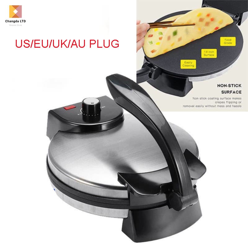 Pizza machine, pancake machine, pizza crepe, spring rolls, electric pancake pan, ROTIMaker, double-sided heating