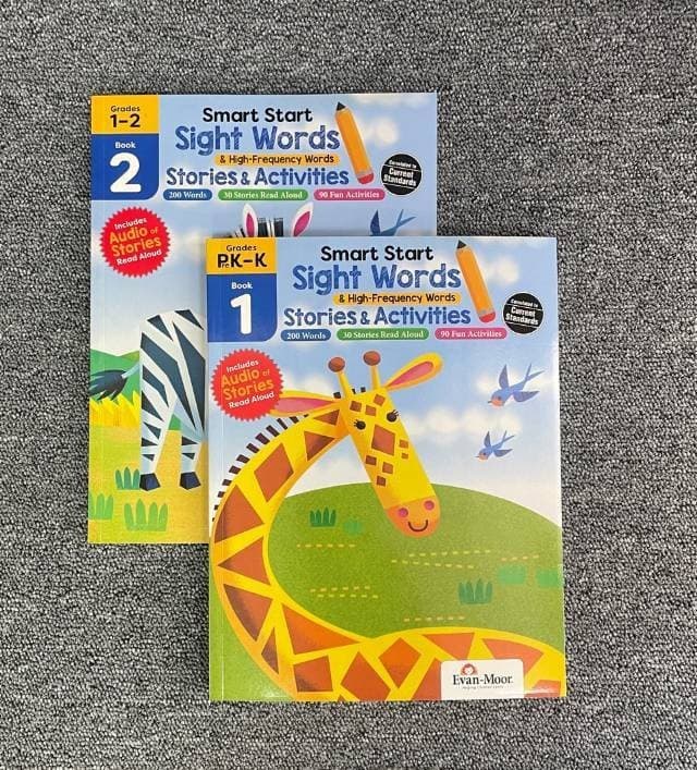 Evan Moor Smart Start Sight Words 1-2 California Teaching Assistant Keywords High Frequency Words 2 Volumes