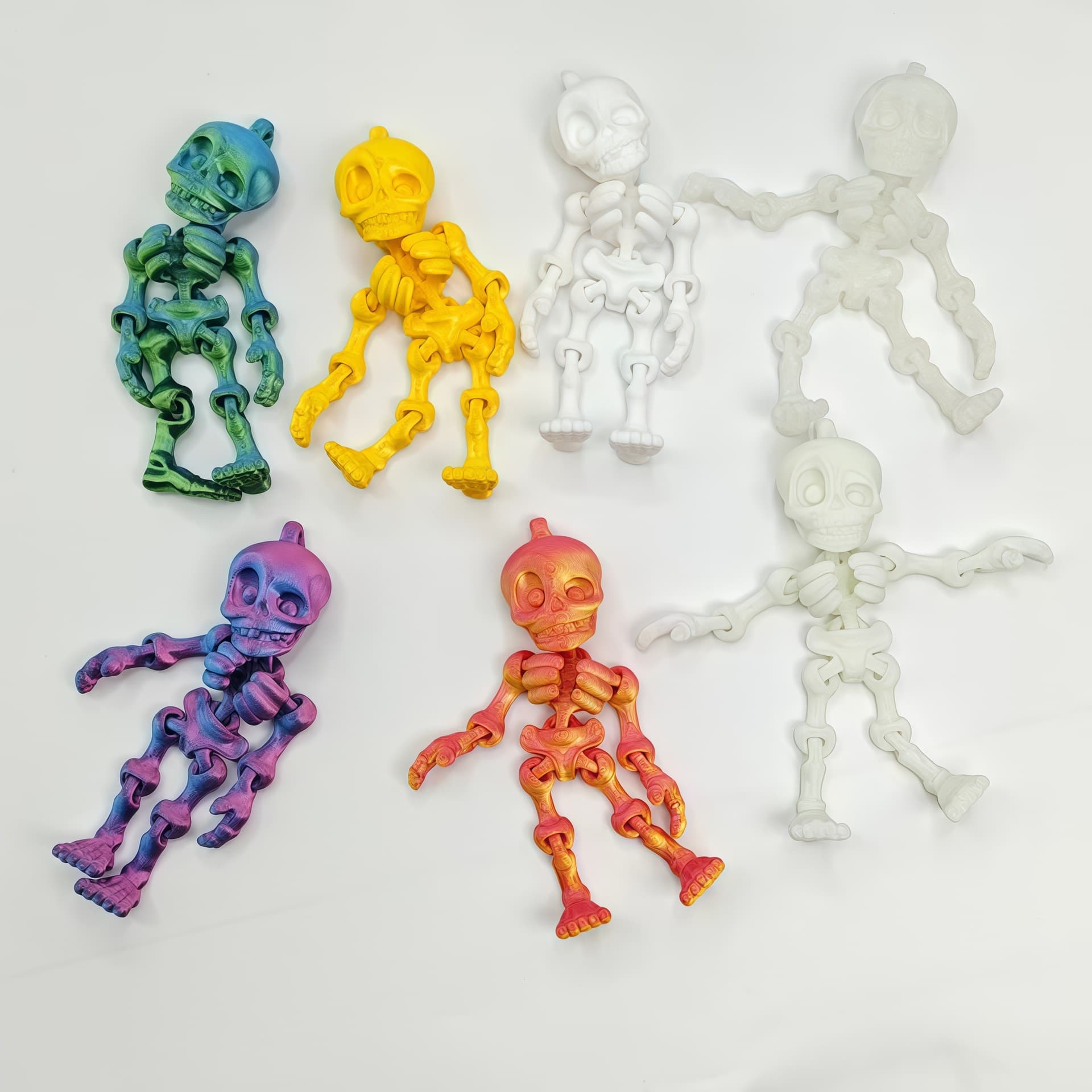 3d printed skull skeleton cross-border human shape ornaments toy keychain figure gift person 3d printed toy