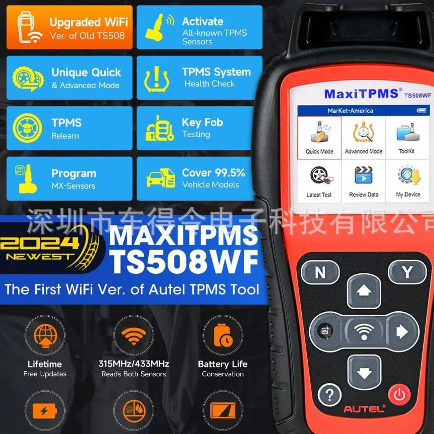 MaxiTPMS TS508WF Car TPMS Diagnostic & Service Tool Autel
