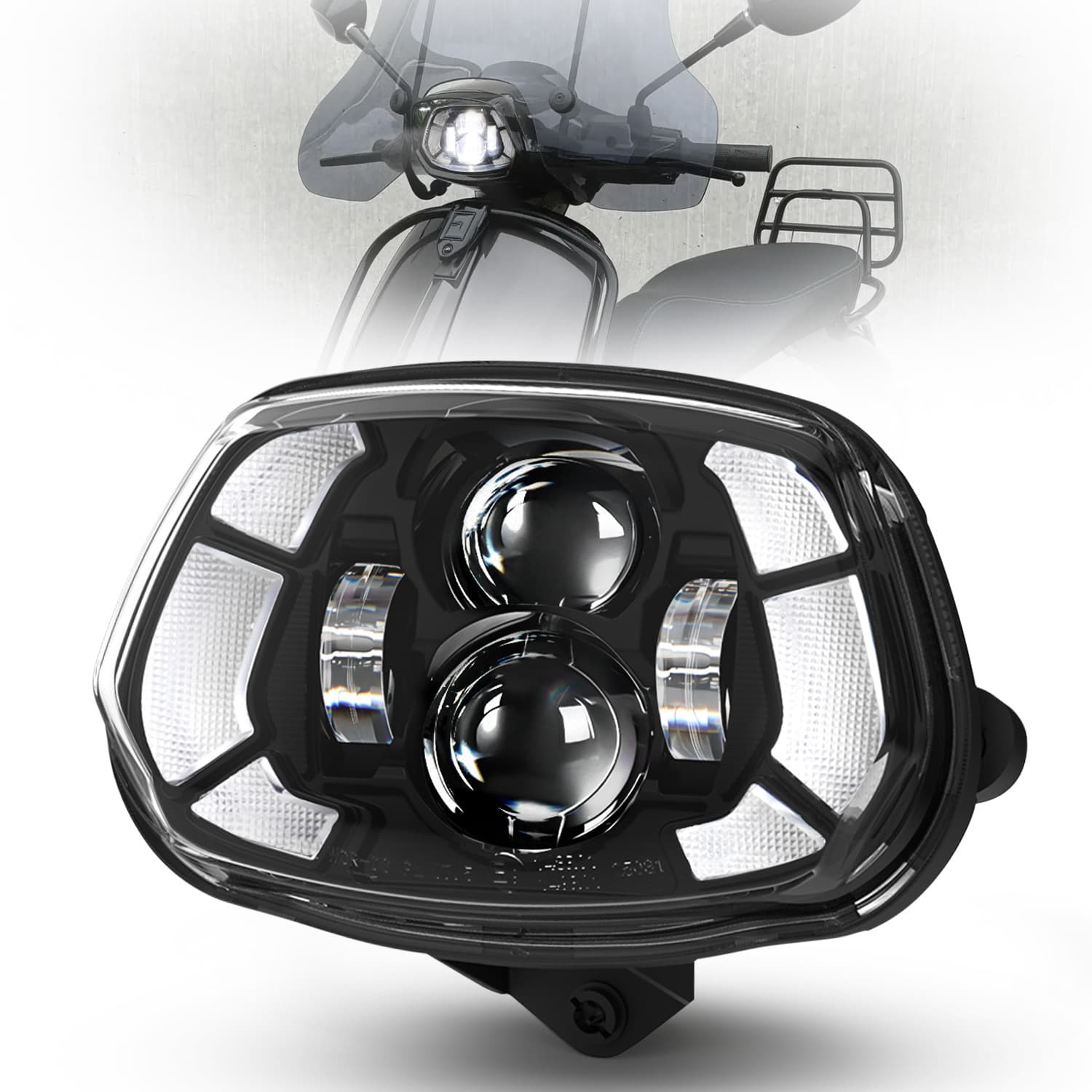 LED Headlight for 2016-2025 Vespa Sprint 150 Scooter