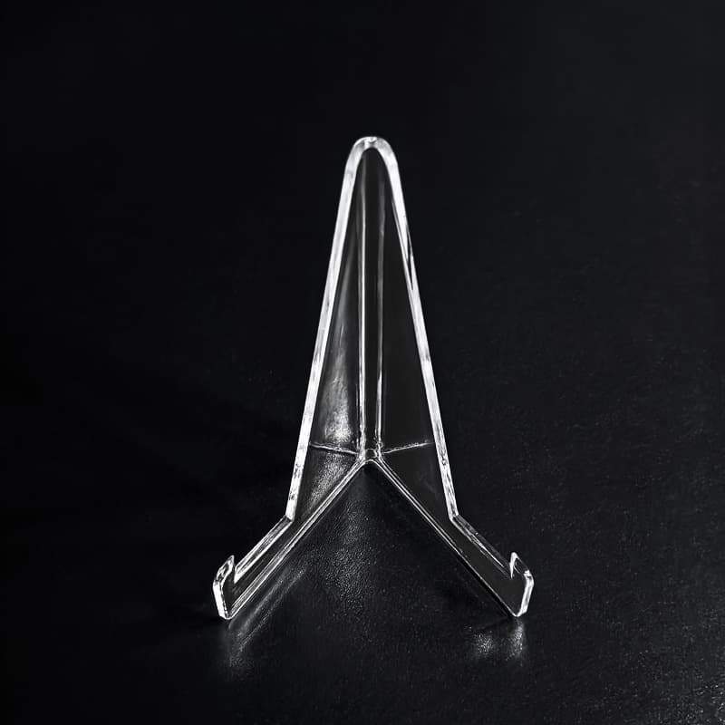 35PT-130PT vertical card stand with triangular mobile base and black card holder, factory direct